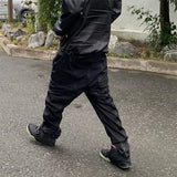 undermycar functional strap high street pure cotton pants minimalist street pants