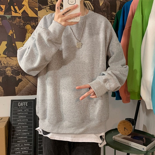 "Solid Colour" Graphic Unisex Streetwear Vintage Women Men Y2K Sweatshirt