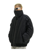 Mens Jacket Winter Parkas Streetwear Thicken Warm Solid Color Zipper Cotton Padded Bomber Jackets Harajuku Fashion Casual Coats