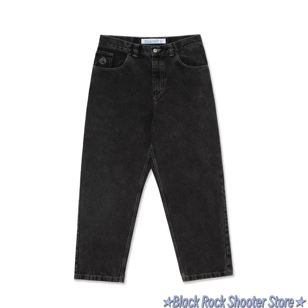 y2k gothic polar big boy baggy jeans cartoon embroidery streetwear mens womens fashion denim pants hot sell wide leg trouser unique jeans style 4844