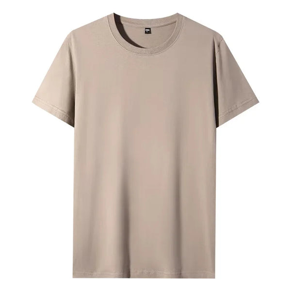 Trapwear Vintage anime – Simple Cotton Oversized T Shirt For Men Summer Casual Solid
