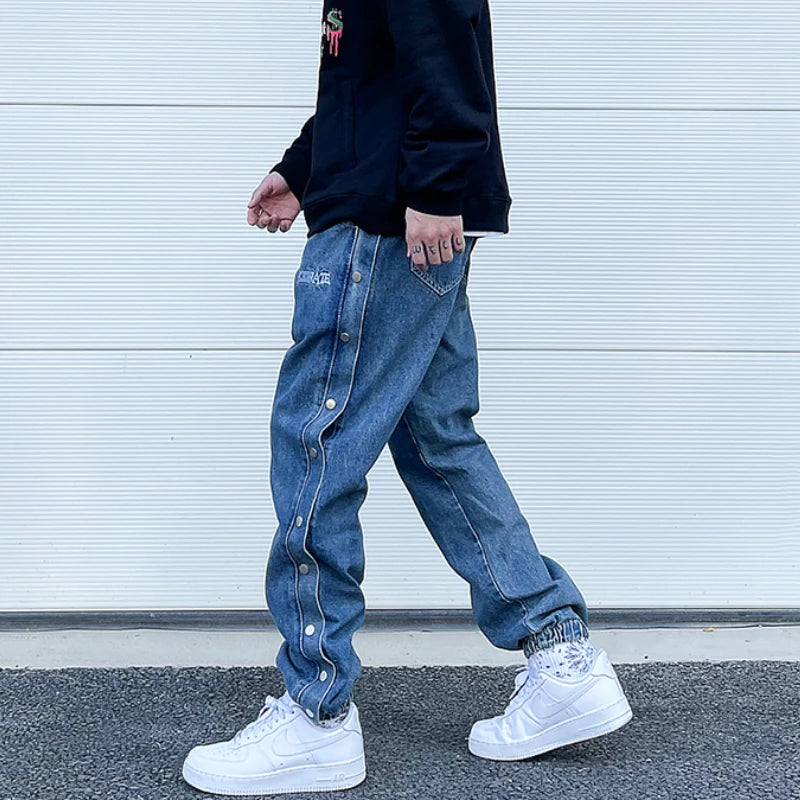 hip hop loose fit elastic waist pants patchwork paisley side bottoms ankle pants mens casual drewstring sportwear pants joggers sporty tapered joggers