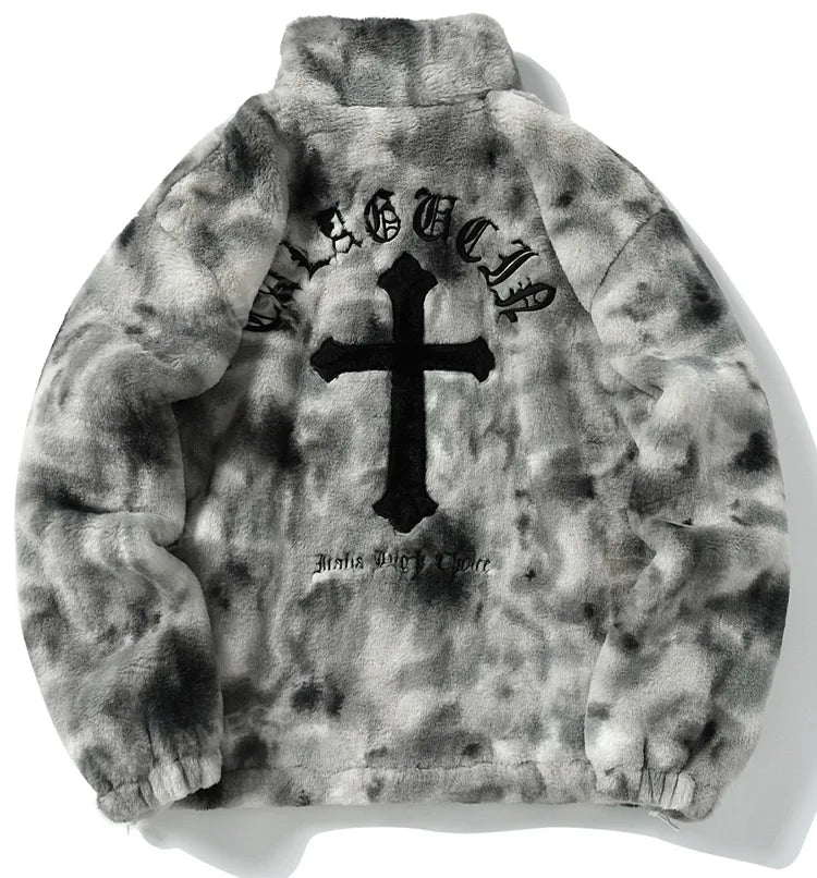 design casual style quality image premium print everyday urban oversized essential hop fit streetwear material graphic unisex wear mens-rabbit-fur-jacket-coats-hip-hop-cross-letters-winter-fleece-jacket-streetwear-casual-harajuku-coat-zip-up-fashion-outwear high 3cf768 style - fashion hip streetwear design ID 11a89