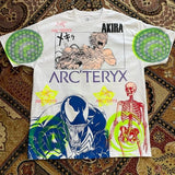 Anime Graphic tee – 2024 Summer American Retro Personalized Anime Print Oversize