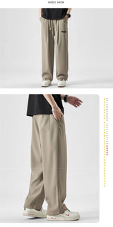 2024 new y2k straight gym pants mens korean fashion sportswear drawstring wide leg sweatpants casual baggy vintage trousers unique joggers style 3353