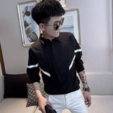 2023 Summer New Fashion Short-sleeved Shirt Men's Korean Shirt Short-sleeved Top Boutique Clothing Simple Style Men Clothing