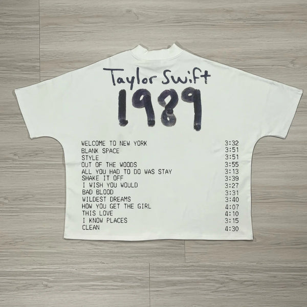 techwear street tee with glitch fonts and manga static print