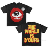 Y2K Manga Panel T-Shirt – Cry Scene Blur with Pastel Drip