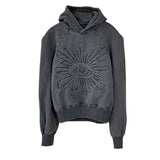 Hip Hop Oversized Embroidered Pattern Hoodies Women Goth Punk New Swea
