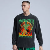 Harajuku Streetwear – Rainbowtouches Washed Mens Long T Shirt Unisex Vintage Fashi – Edgy Streetwear for All Genders