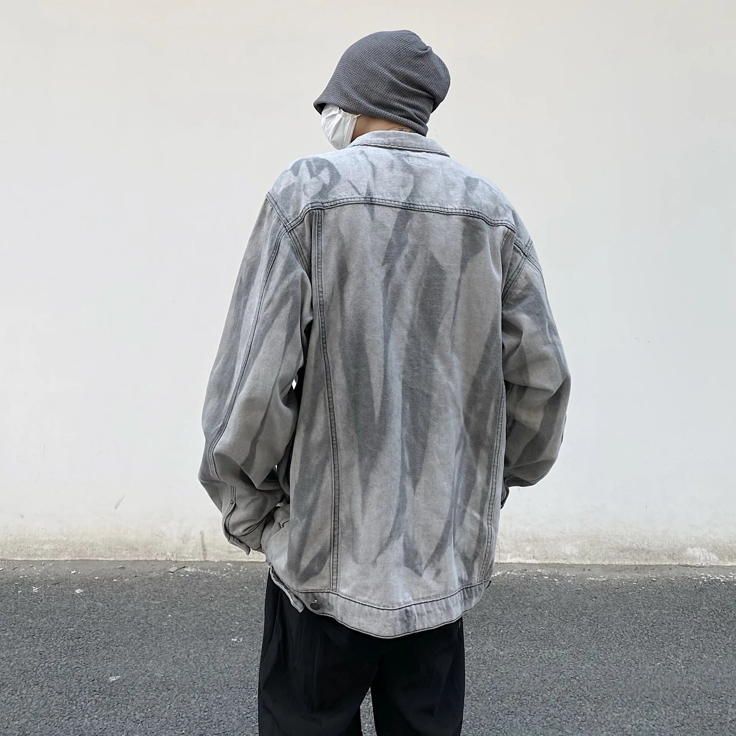 zip-up minimalist jacket, cold-season outfit - oversized graphic apparel for edgy looks