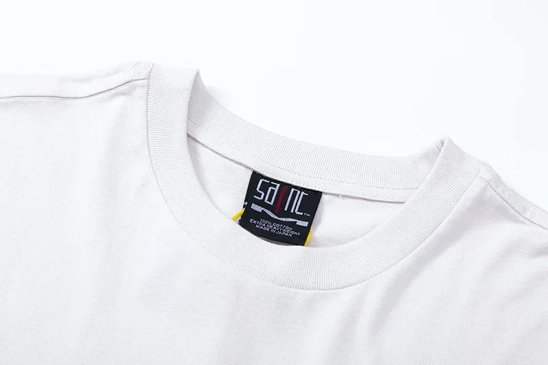 Trapwear Shirt – Spring Summer Cotton Vintage Short Sleeve Saint Top Tee – Urban Streetwear for Men & Women