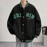 Red Leather Varsity Jacket Unisex Style