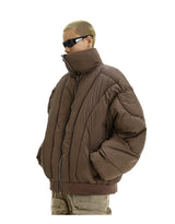 Mens Jacket Winter Parkas Streetwear Thicken Warm Solid Color Zipper Cotton Padded Bomber Jackets Harajuku Fashion Casual Coats