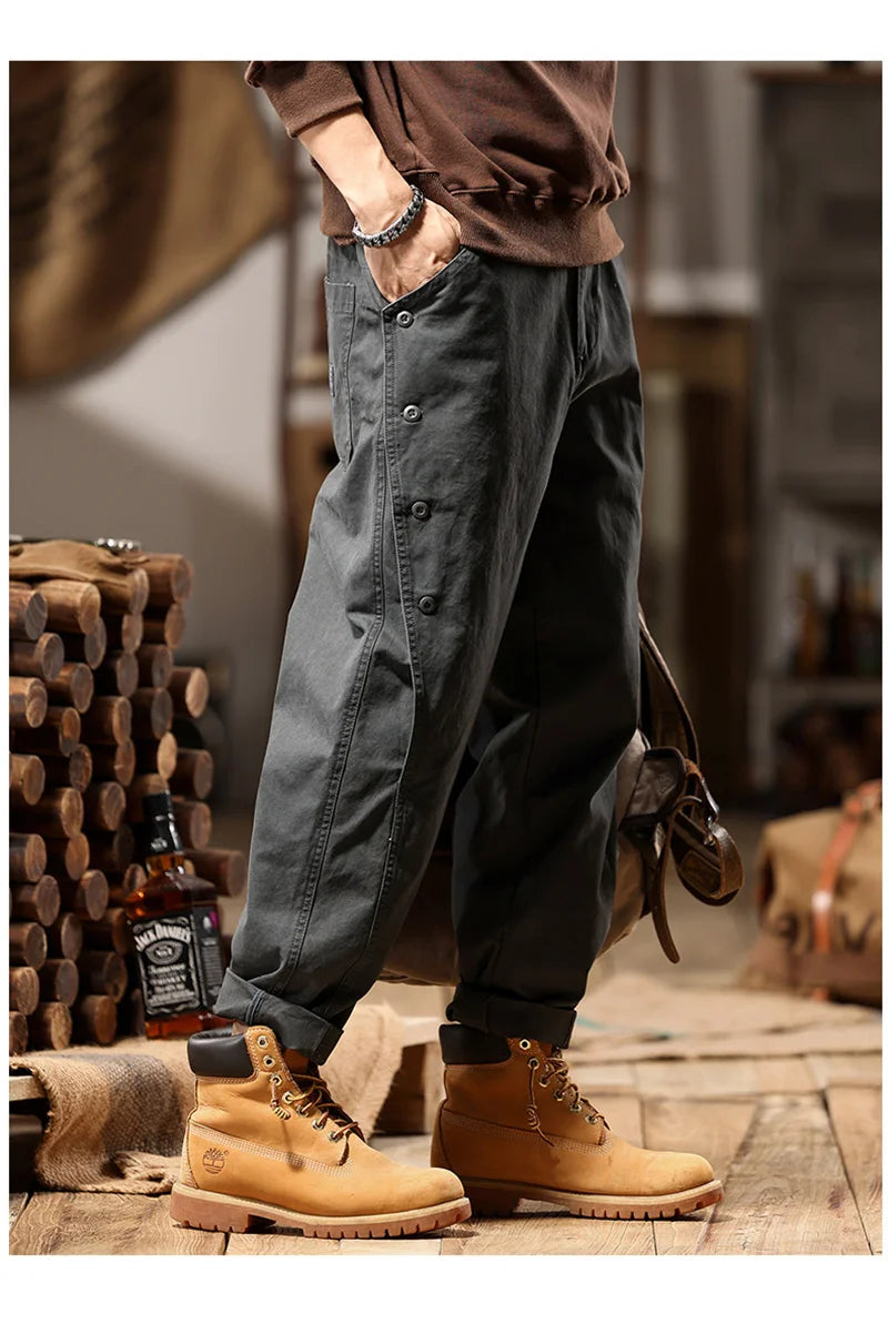 new breasted cargo tracksuit pants for men autumn y2k vintage harem tactical sweatpants casual outdoor baggy joggers trousers unique joggers style 64