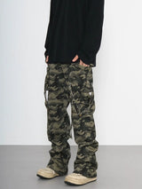 men patchwork camouflage cargo pants streetwear side pockets harajuku joggers unisex hip hop baggy loose straight flare trousers streetwear sweatpants