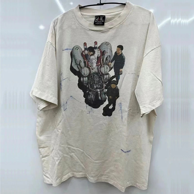 Vaporwave Streetwear – New Saint T Shirts Men Woman High Quality Casual Loose Angel – Urban Streetwear for Men & Women