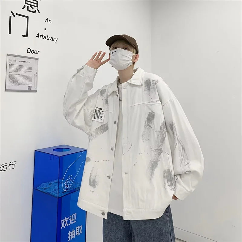 retro baseball outerwear, daily essential, men's streetwear fashion, trendy oversized fit, urban techwear design, modern hip 