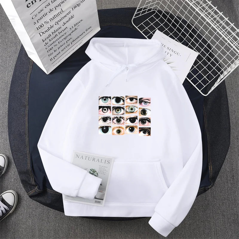 2022 Mens Hip Hop Street Style Hoodie Eye Print Harajuku Sweatshirt Fa