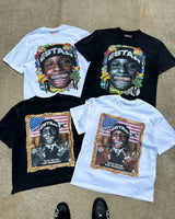 Harajuku Graphic tee – Retro Anime Portrait Print Fashion Short Sleeved Tops Men Y2