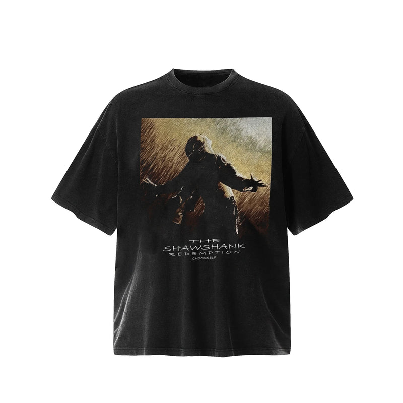 gothic graphic tee featuring 2024 vintage retro film picture print streetwear high street casual cotton tops t shirt for summer