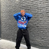 Y2K Women Hoodies Letter Print Harajuku Aesthetic Punk Hip Hop Long Sl