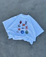 Urban Heat Tee – Graffiti Drip Flame and Retro Crown Print