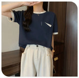 Harajuku Melting smiley – Summer New Fashion Versatile Niche Design Contrasting Color