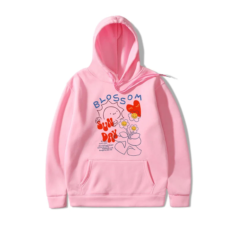 2022 Blossom Print Mens Hoodie Fashion Winter Autumn Mens Womens Cotto