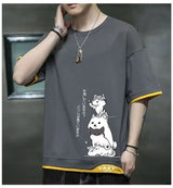 Y2k Aesthetic piece – New Mens Harajuku T Shirt Japan Graphic Hot Sale Cartoon Cas