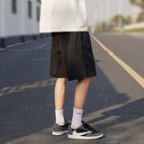 summer mens solid color straight shorts 2024 casual y2k wide leg short pants casual streetwear sweat baggy bermudas hombre summer street shorts
