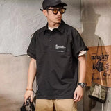 Skatercore Graphic tee – American Retro Short Sleeve Cargo Polo T Shirt For Men Summe