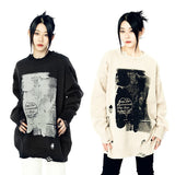 "Sliver Heart" Unisex Men Women Streetwear Graphic Sweater Daulet Apparel