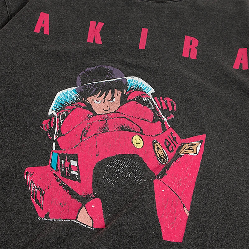 Vaporwave Aesthetic print tee – 2024 Summer New High Street Graphic T Shirts Men Japanese Vi