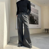 flare pants men vintage fashion casual bell bottom trousers male streetwear net celebrity long pants stage costume relaxed fit trousers