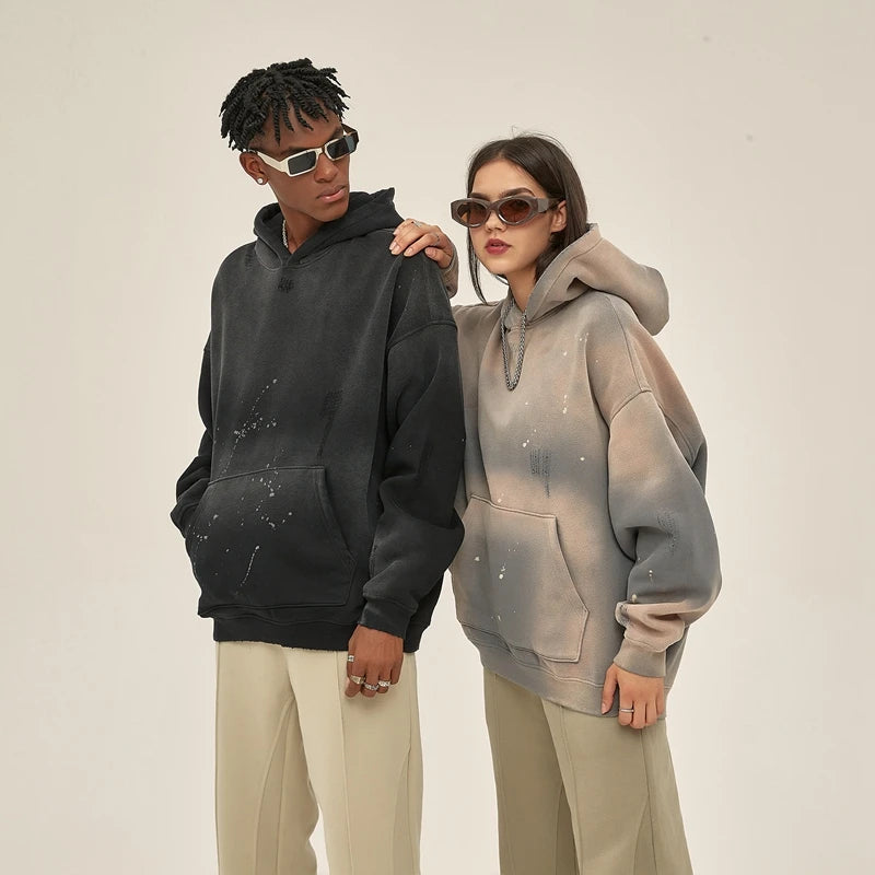 glitchcore tribal flames featuring fashion ripped letter knitted hooded sweater unisex hoodies ripped bottom holes knit pullover streetwear loose sweaters clothing