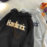 Trendy Personalized Pure Cotton Men's Hooded Sweatshirt New American Style Y2K Simple Loose Retro Thickened Jacket Tops