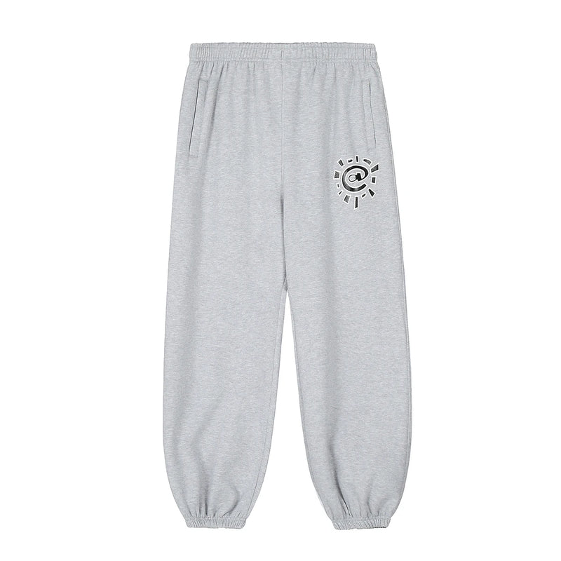 high street letter print fleece joggers sweatpants for men and women solid baggy casual trousers oversized loose sport pants casual joggers
