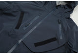New 2023 Mens Blue Undermycar Armor zipper Parkas Windproof hooded Jacket Tatting Multiple pockets outdoor Wear size 1 2 3 #464
