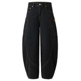 men women streetwear fashion vintage loose casual wide leg denim cargo baggy jeans pants cityboy harem trousers unique cargo style 1409