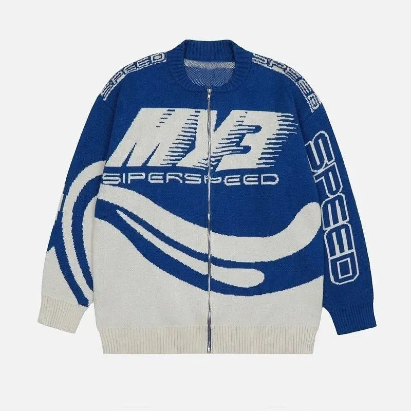 varsity knit sweater with retro streetwear styling for fall and winter outfits, ideal for men’s fashion and seasonal streetwe