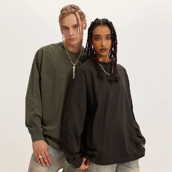 Anime Aesthetic Tee – Rainbowtouches Simple Mens Long T Shirt Unisex Vintage Overs – Modern Streetwear for Everyone