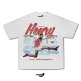 Trapwear Streetwear top – European And American Football Anime Portrait Print Top Men