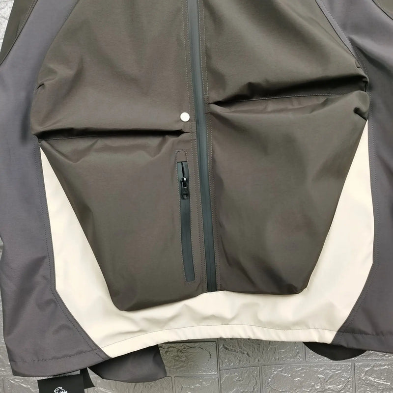 New 2023 Men Under My Car Parka All Track Zipper Casual Mess Inside Windbreaker With Hoody Trench Jackets Coat Outdoor  #A07
