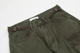 new multi pocket heavy industry washed cargo pants mens high rise loose y2k vintage streetwear oversized straight leg jeans unique cargo style 692
