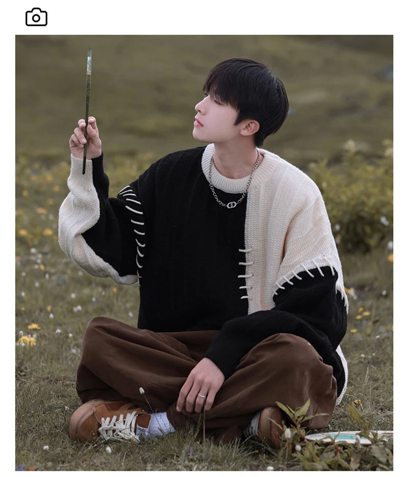 layered flame street pullover, daily style staple, y2k flame pullover top for edgy winter outfits