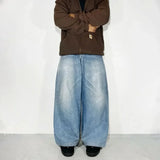 american y2k new fashion pattern embroidered spot straight jeans men street hip hop retro loose wide leg pants couple punk jeans urban skinny jeans