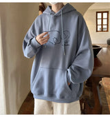 Funny Cartoon Fist Bump Kawaii Graphic Hoodies For Men Y2K Streetwear Oversized Pullover Sweatshirts Hombre Fleece Clothing