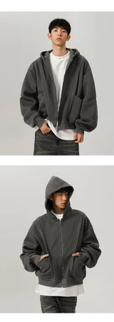 450G Hoody Sweatshirt Men Women Streetwear Fashion Loose Casual Short