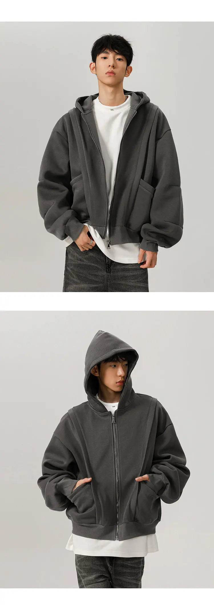 450G Hoody Sweatshirt Men Women Streetwear Fashion Loose Casual Short